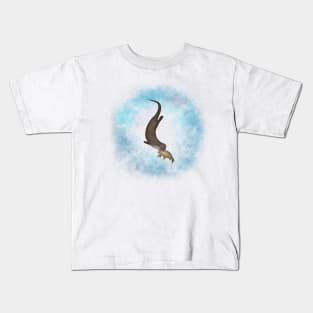 North American River Otter & Fish 2 Kids T-Shirt